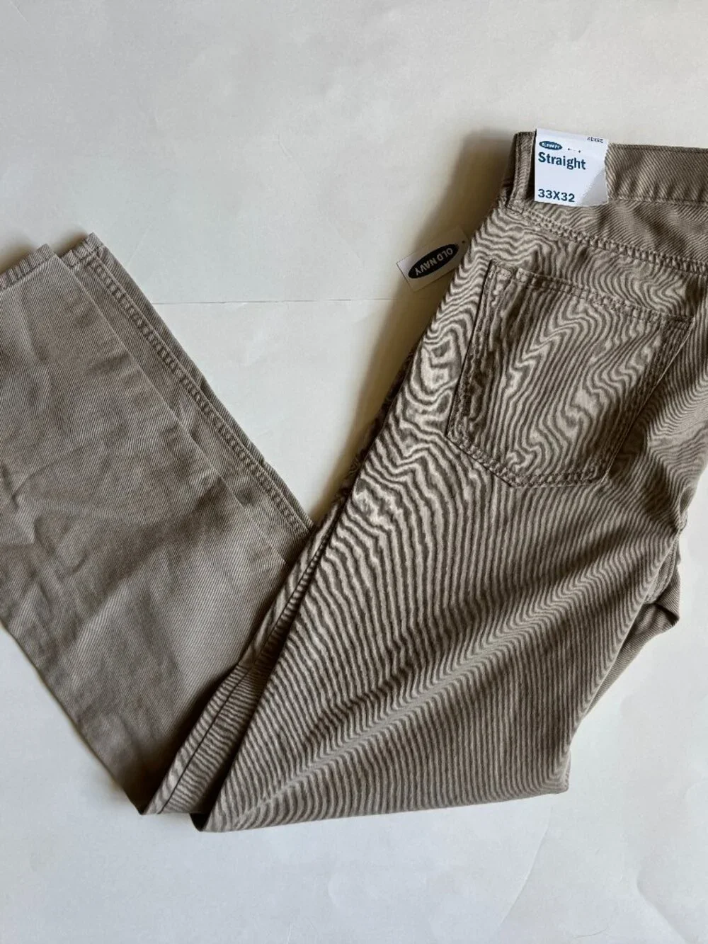 NWT Men's Old Navy Straight Leg 5 Pocket Pants Size 33 x 32 Stone Beige